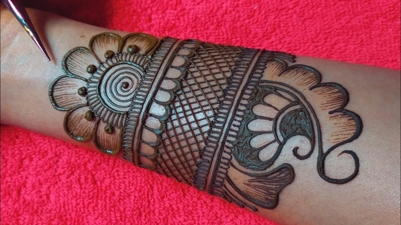 Indian Style Bharwa Mehndi Designs for Hand