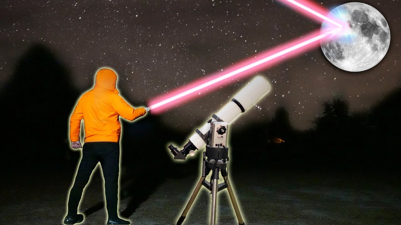 Laser berkekuatan tiga kali lipat saya mencapai Bulan! Melihat melalui teleskop paling kuat.