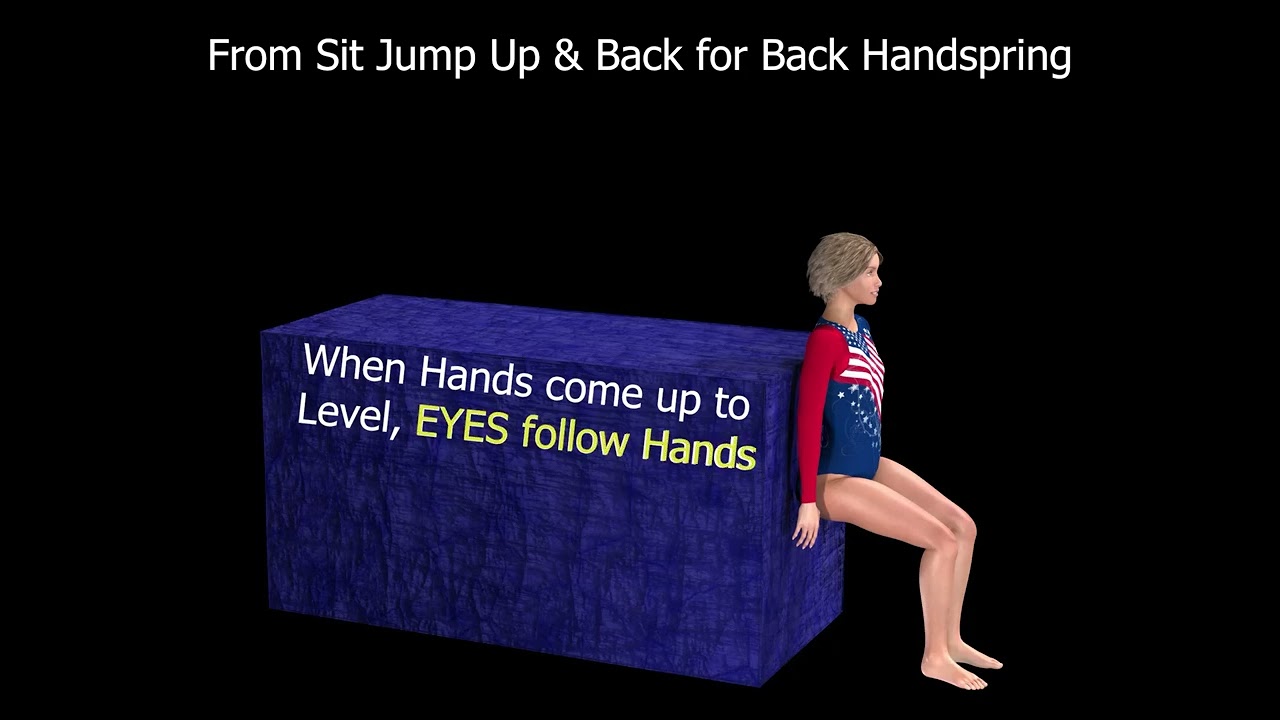 AcroA 5 2 Back Handsrping Drill: Sit to Jump text, Part 2 of 2