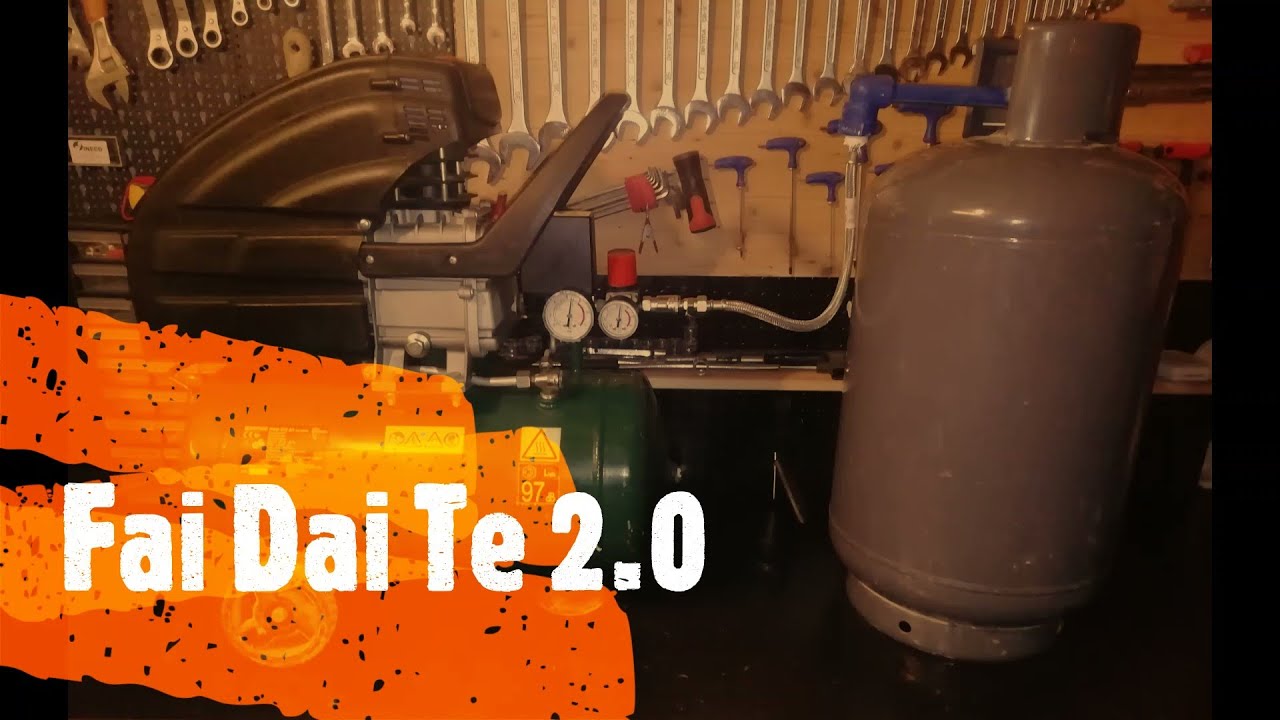 🛠️ Serbatoio aggiuntivo compressore con bombola GPL. Facile SENZA saldature. Fai Da Te 2.0