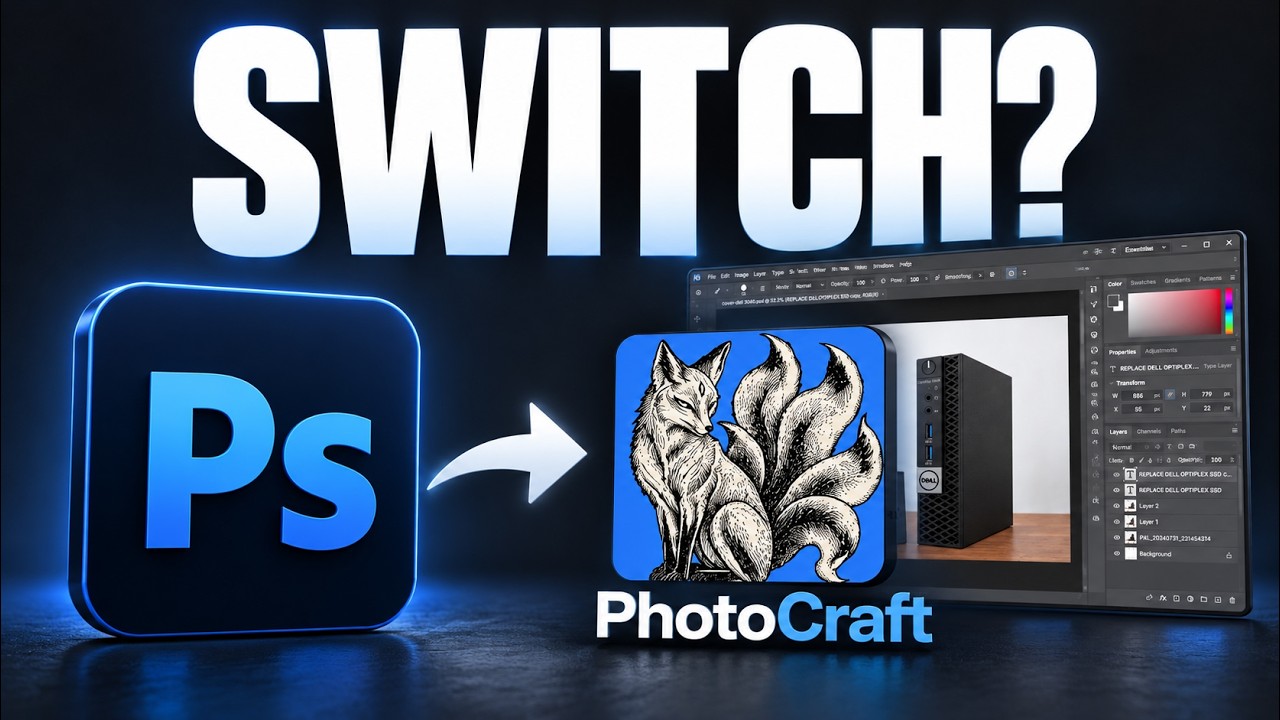PhotoCraft: Free Photoshop Alternative? Install + PSD Test