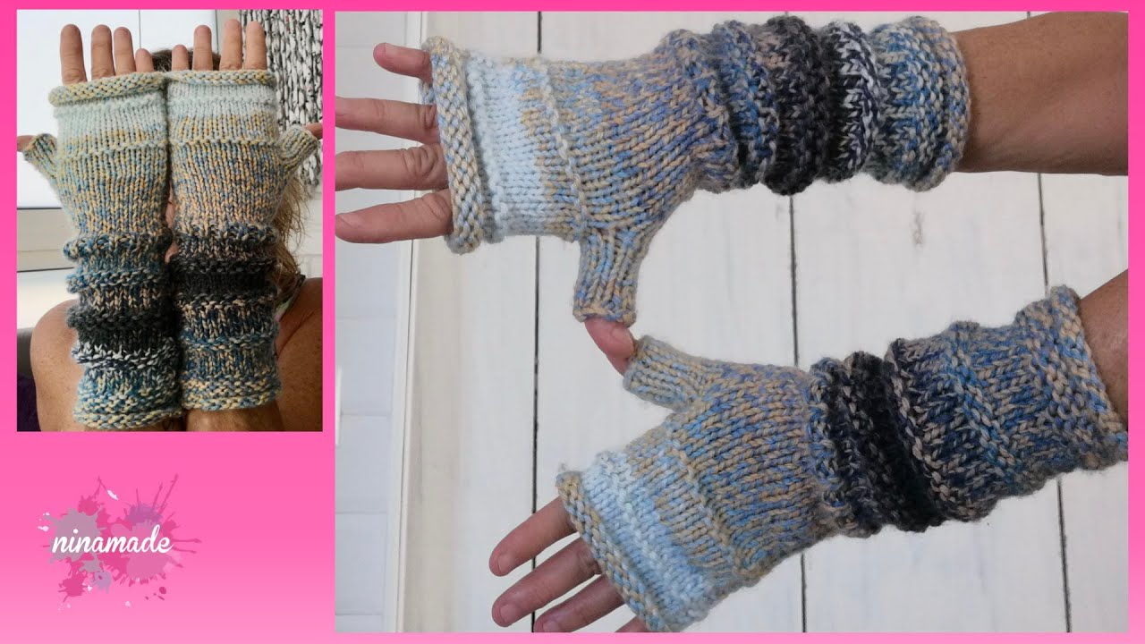 DIY. Mitaines Longues Avec Deux Aiguilles Pas à Pas // Knit Long Mittens