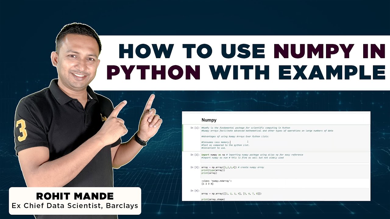 How To Use Numpy In Python With Example | Python Tutorial | Rohit Mande | Inttrvu.ai