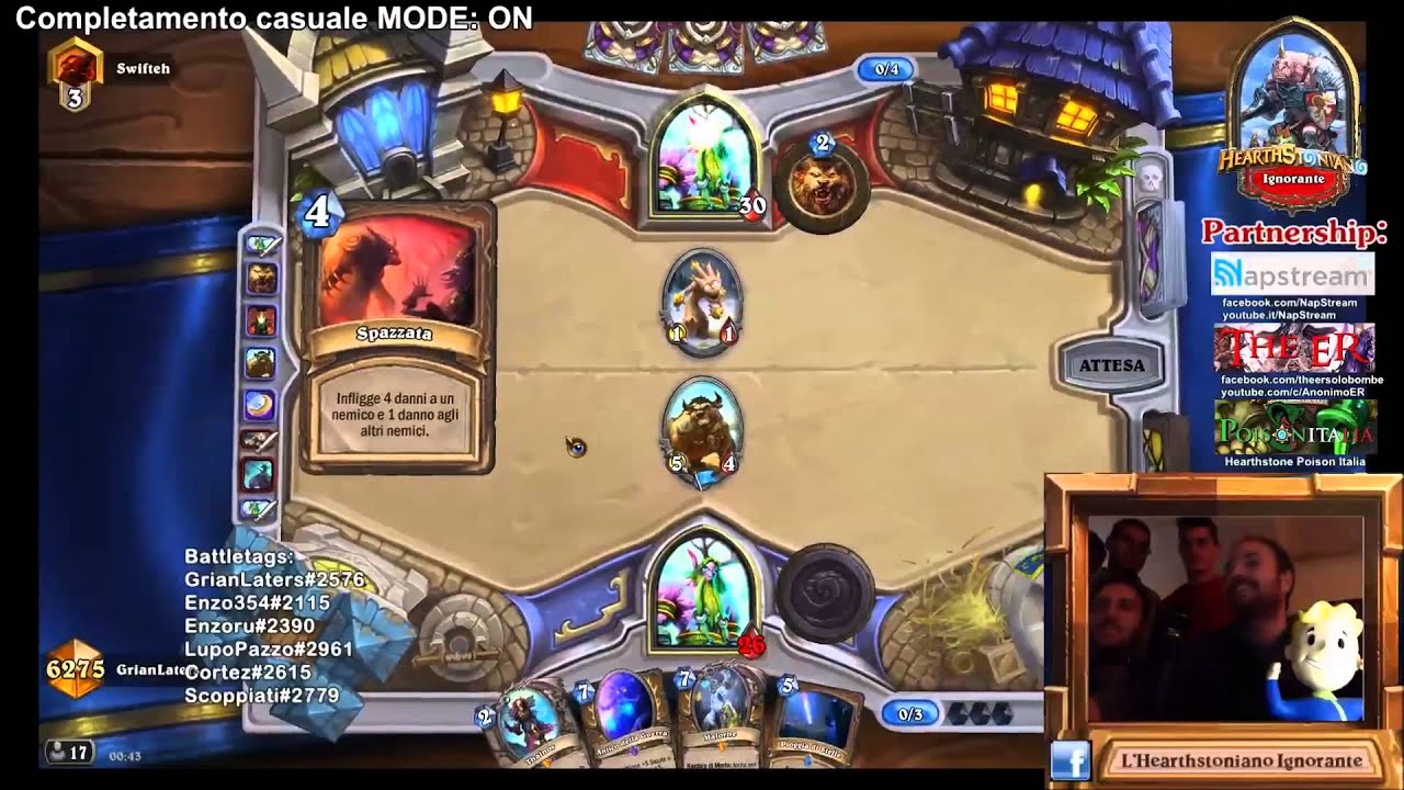 Hearthstoniani Ignoranti: Rank Legend Match con Mazzo Casuale con Completamento Automatico N&deg;1