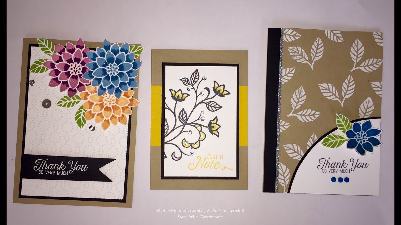 3 Cards using One stamp Set / Flourishing Phrases - Stampin' Up!