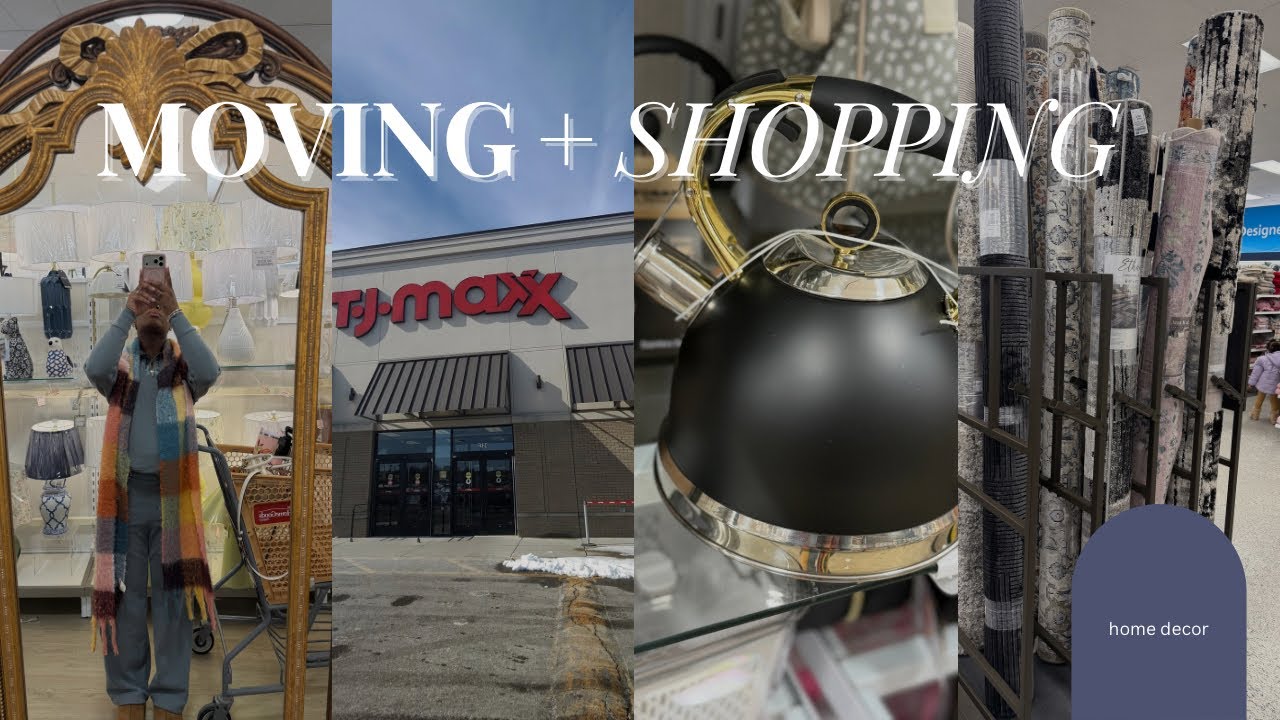 MOVING VLOG:SHOP WITH ME I WHATS NEW? HOME GOODS +BURLINGTON +ROSS + TJMAXX FINDS