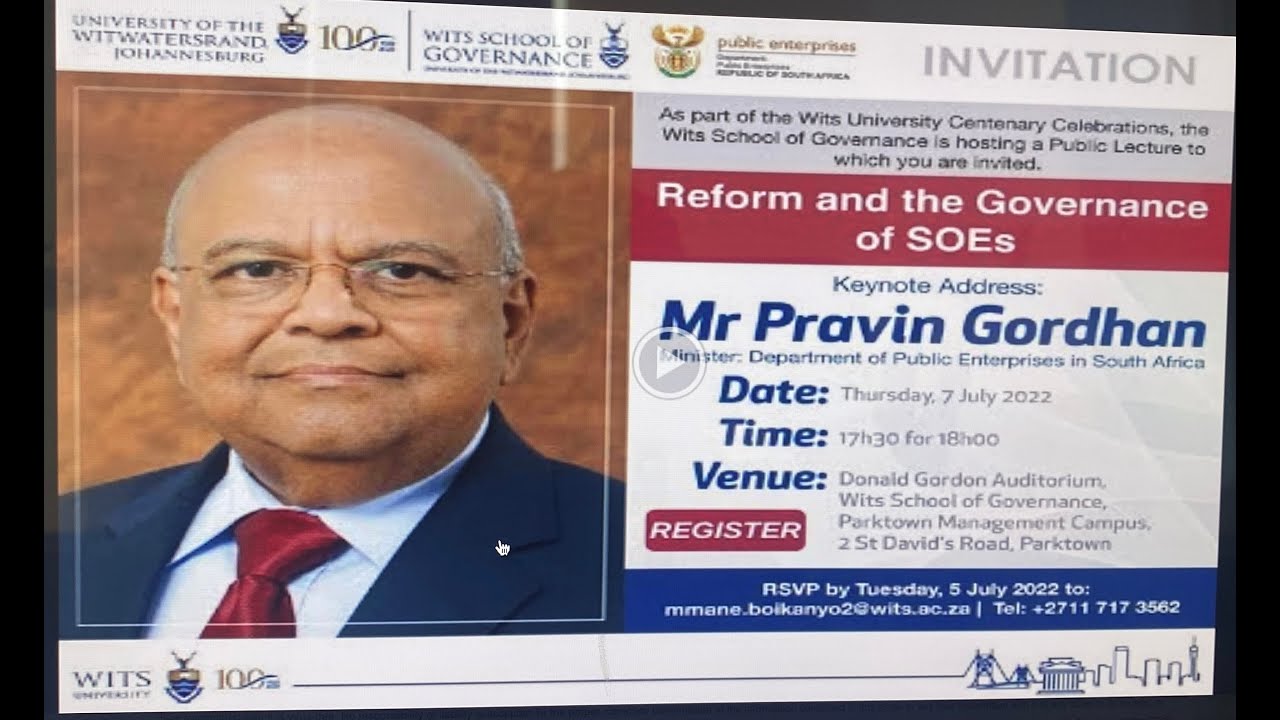 Wits Centenary Public lecture on the evidence of state capture in the Zondo Commission report.