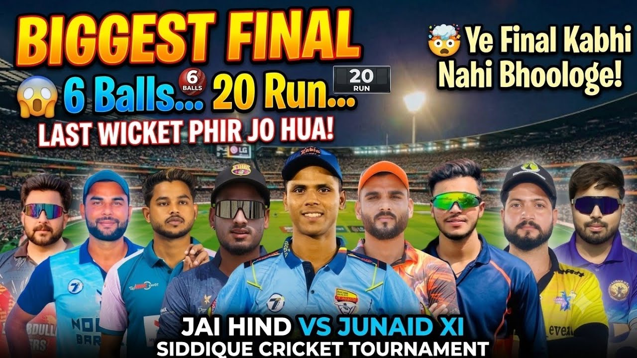😱 20 Runs, 6 Ball... Phir Jo Hua! | Jai Hind XI vs Junaid XI Final | Siddique Cricket Tournament | 