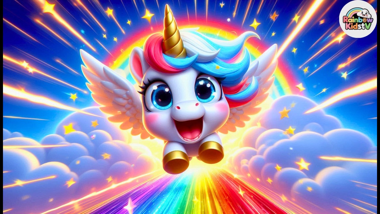 Fly with the Rainbow Unicorn! 🦄✨ Star-Hoof’s Sky Race | Action Song