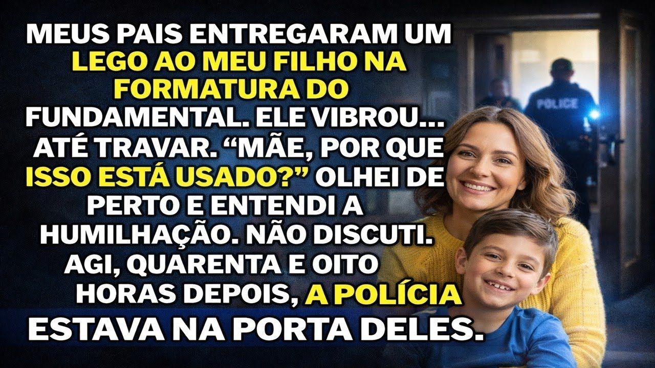Meus pais DERAM UM LEGO ao meu filho na formatura; ele sorriu… até entender o recado.