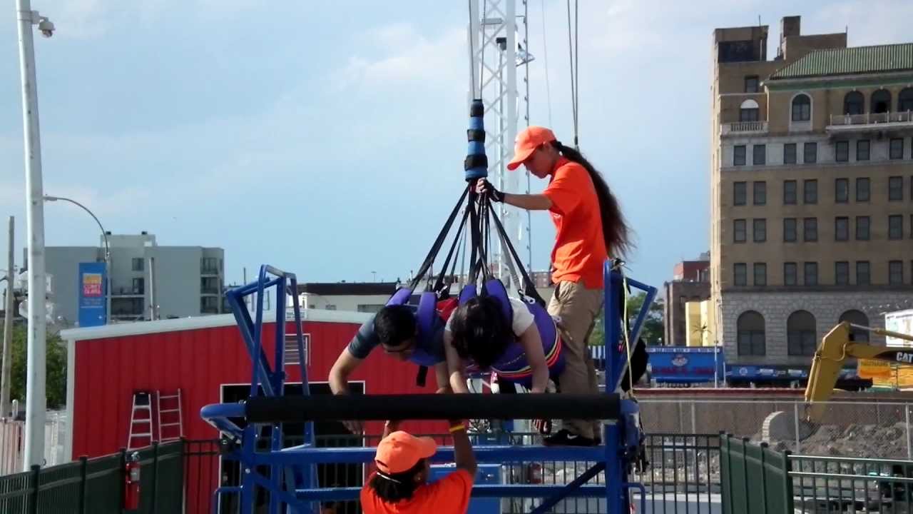 Boardwalk Flight Skycoaster Ride at Coney Island Scream Zone 2012