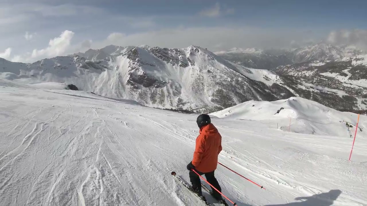 Vialattea:Pista 31 Alta + 32 Rossa Borgata Sestriere