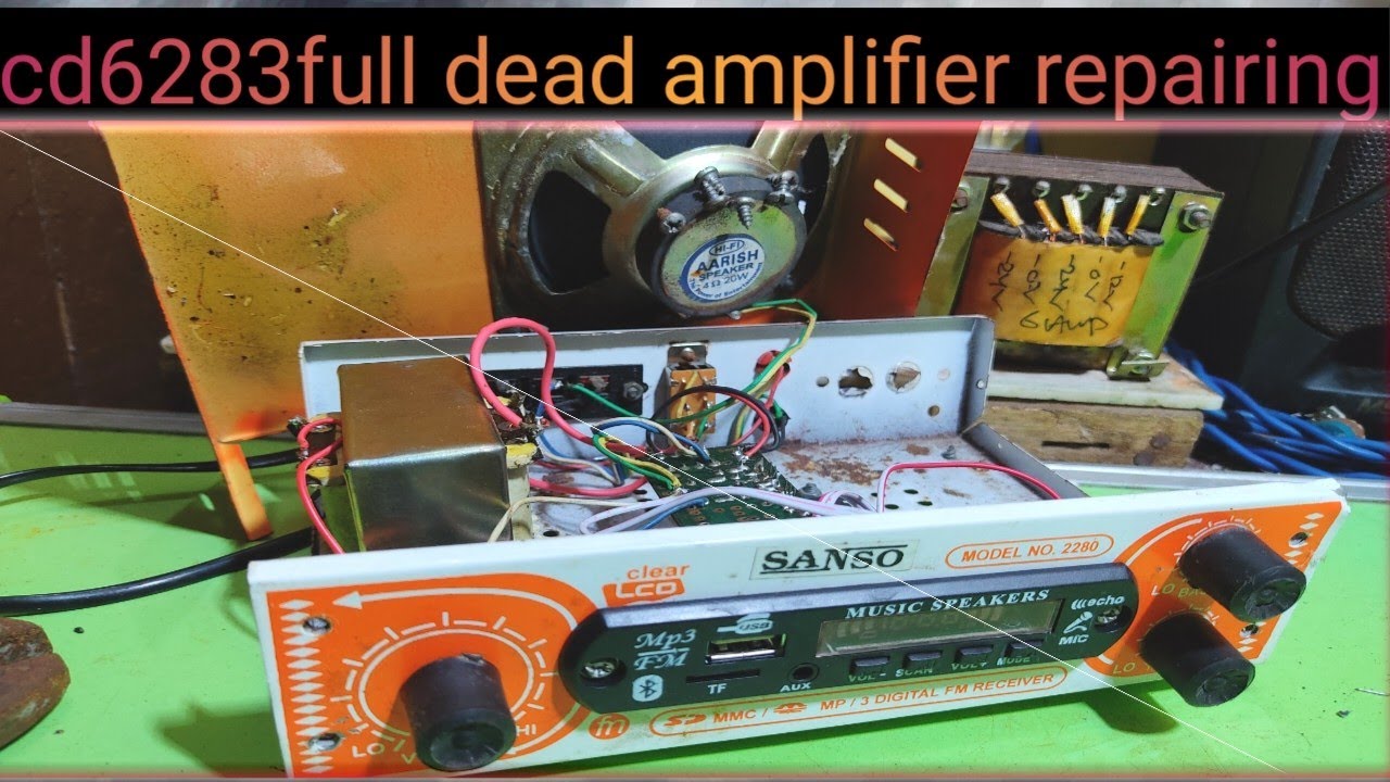 6283 ic amplifier kaise banaye! 6283 ic board wiring diagram cd6283ic amplifier repair part 3