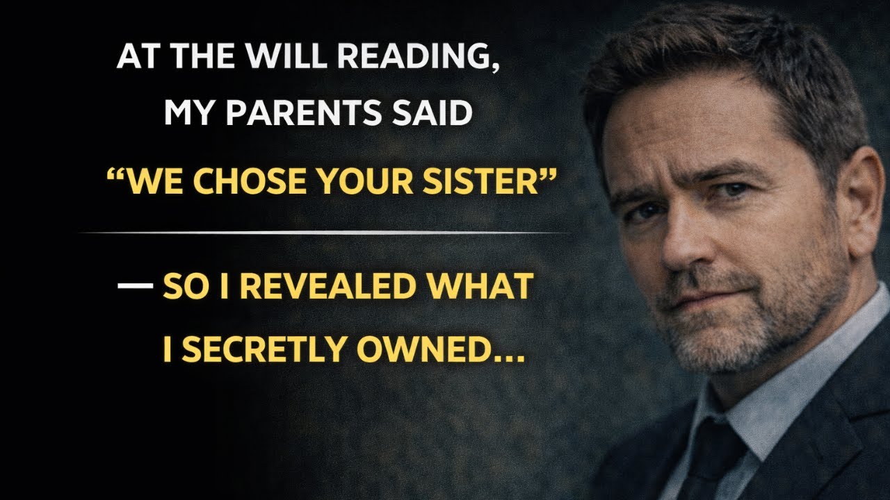At the will reading, my parents said “we chose your sister” — so I revealed what I secretly owned…
