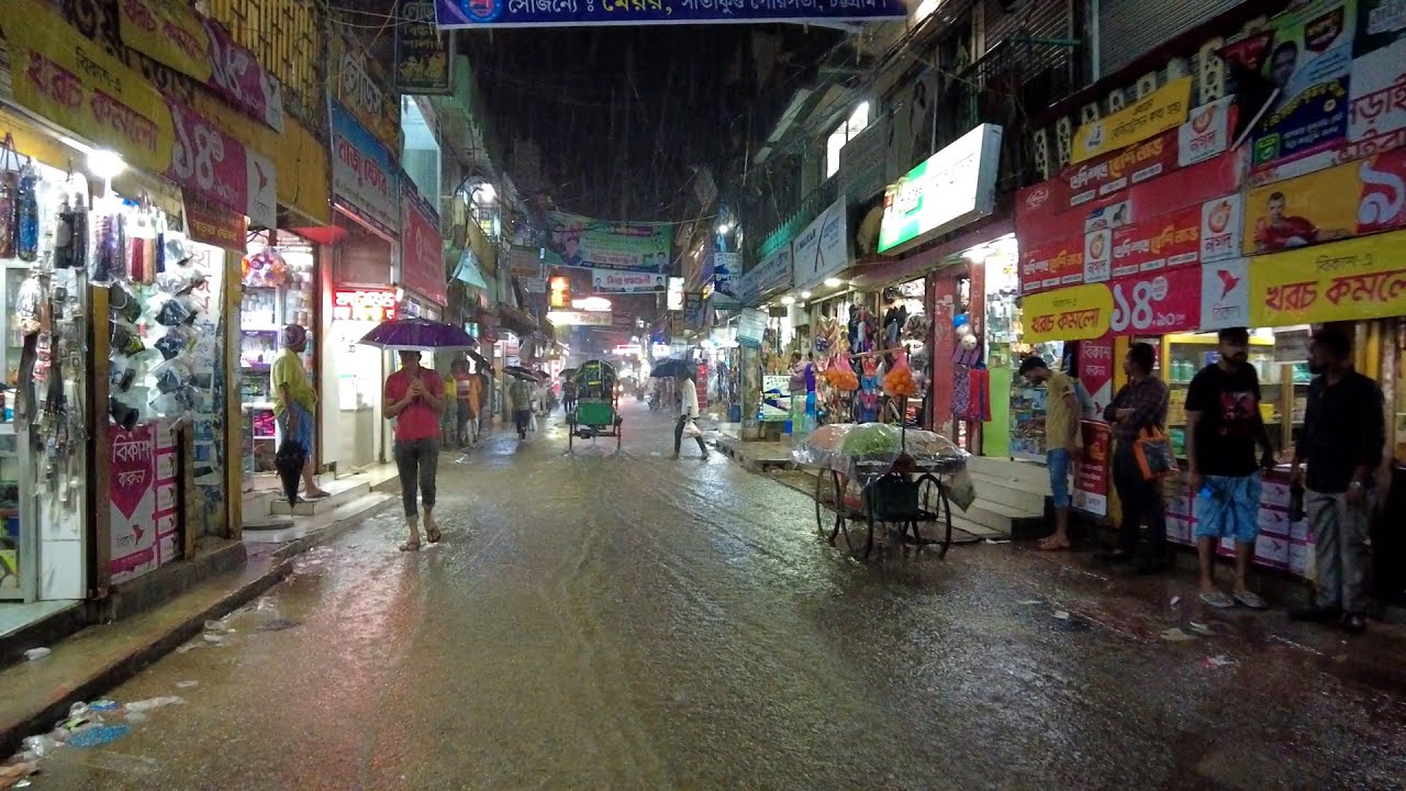 Early Morning Rain Walking at Sylhet City