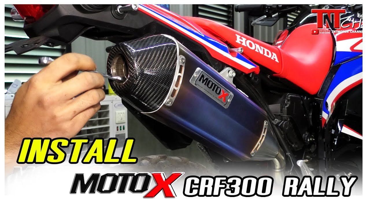 ท่อแต่งวิบาก MOTO-X For CRF300 Rally คลิปเสียง ต้นแบบ ไทเทเนียม
