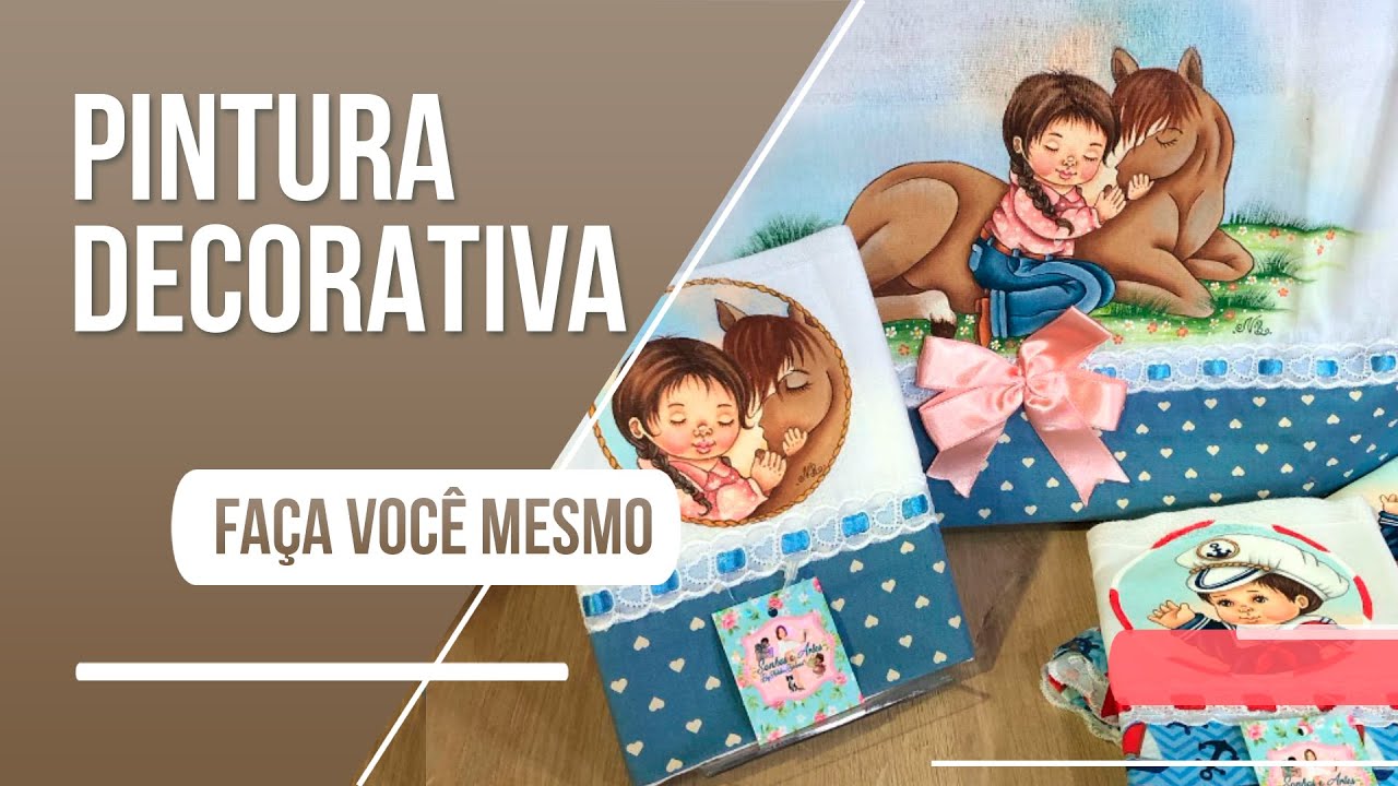 Aprenda o passo a passo de uma linda pintura decorativa em fralda