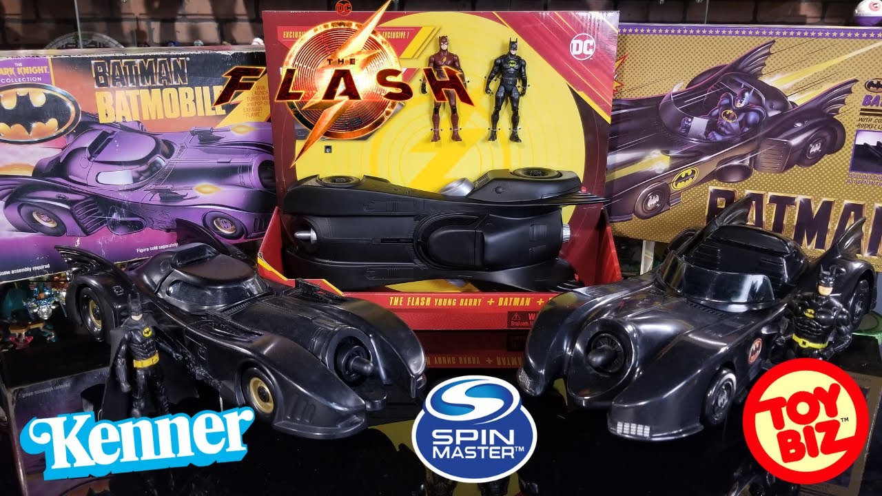 Spinmaster Фильм Флэш Бэтмобиль с молодым Бэтменом Барри (Сравнение)