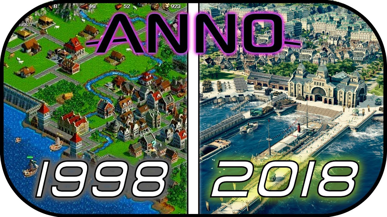 EVOLUTION of ANNO games (1998-2018) video game graphic & gameplay 1800