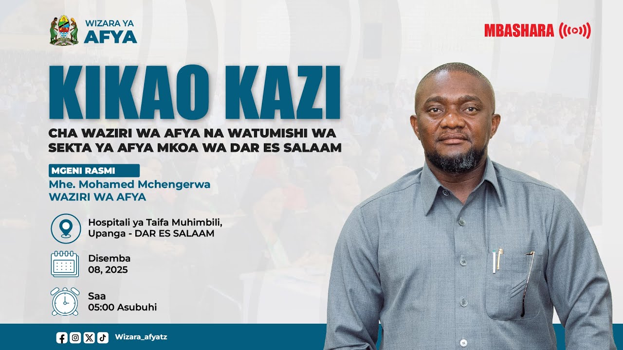 #LIVE: KIKAO KAZI CHA WAZIRI WA AFYA NA WATUMISHI WA SEKTA YA AFYA MKOA WA DAR ES SALAAM