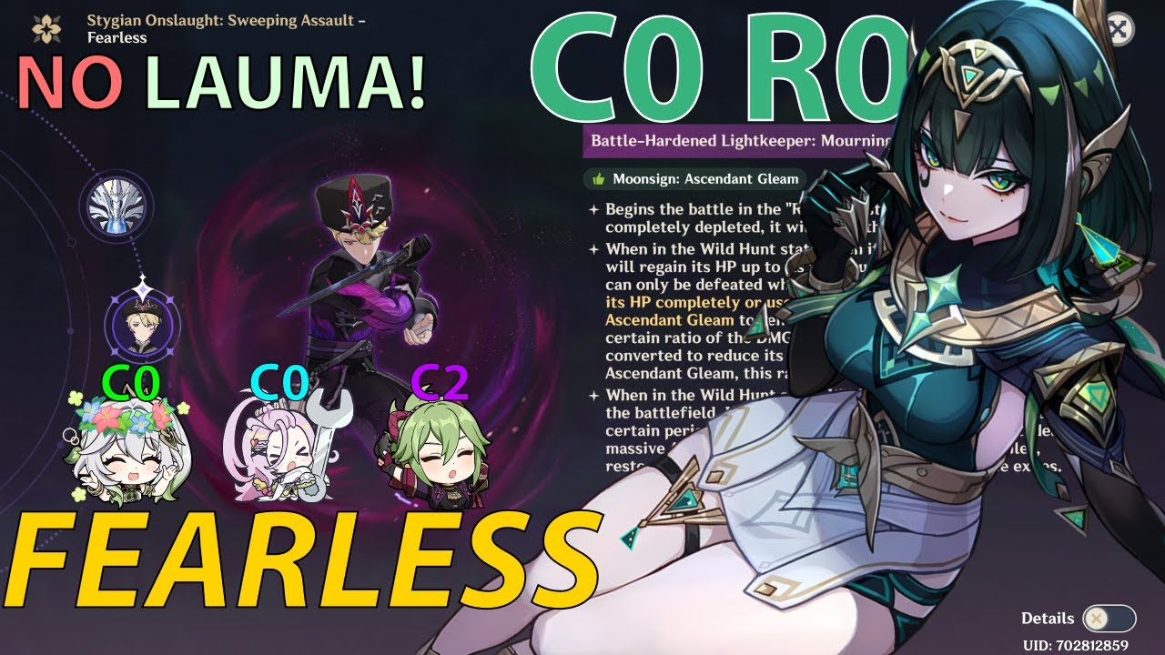 Stygian Onslaught 6.1 Fearless Lightkeeper Sigurd | C0 Nefer NO Lauma, F2P | Genshin Impact Luna II