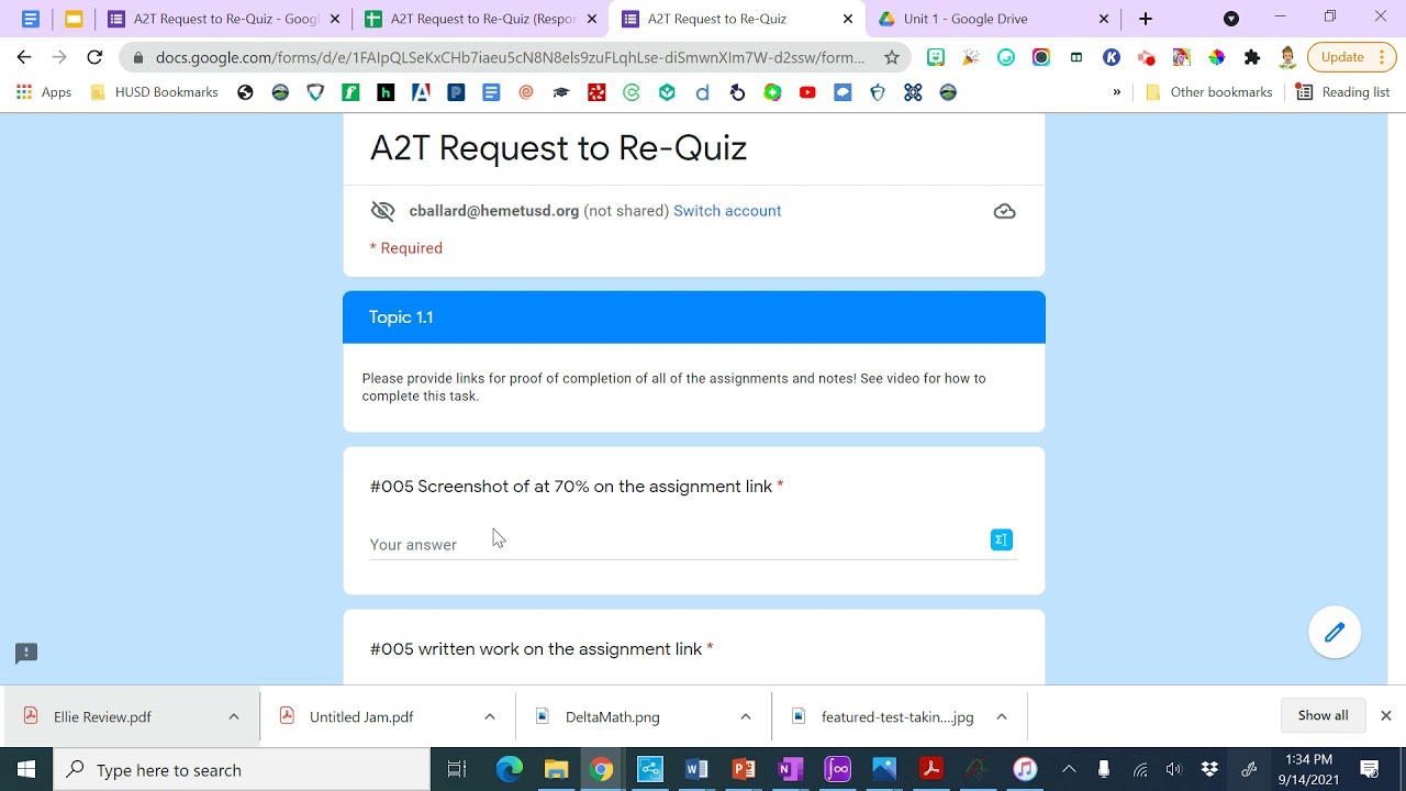 Adding a link from Google Drive to a Google Form