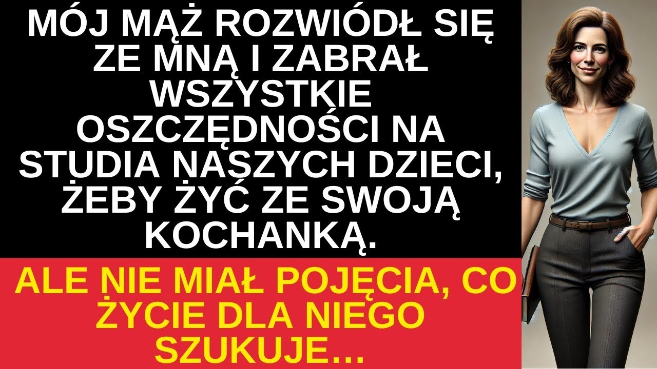 Mój mąż mnie zostawił i zabrał wszystko, ale los miał inne plany wobec niego...