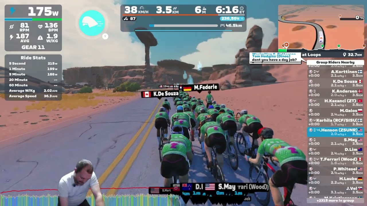 Zwift - Eric Min's Festive 500 Christmas Ride - 50km