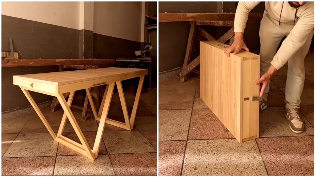 اصنع طاولة قابلة للطي تتحول إلى شنطة بسهولة! 🔨✨ | مشروع نجارة مميز