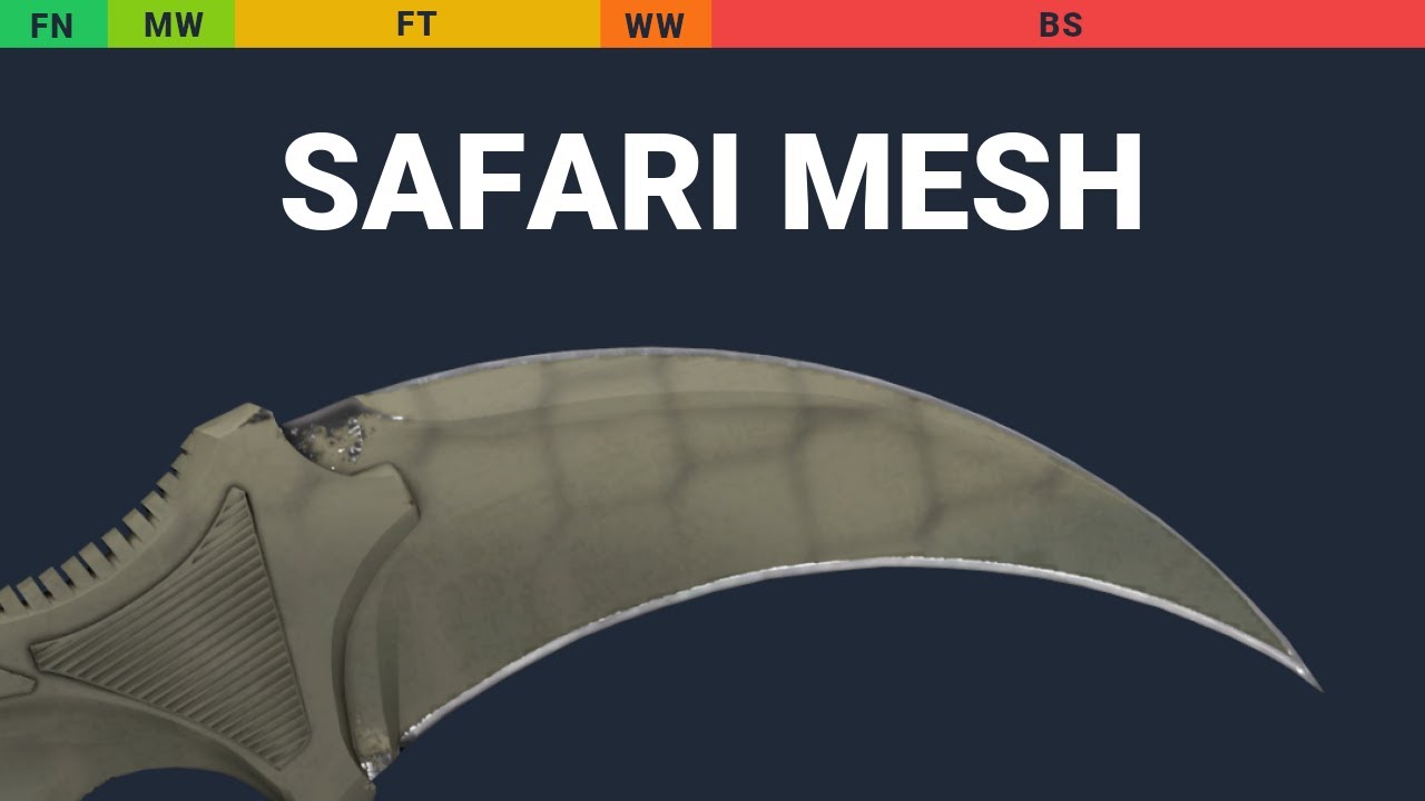 Karambit Safari Mesh - Skin Float And Wear Preview