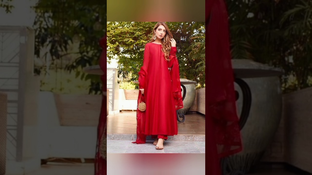 Red Colour Raw Silk Suit Design||Raw Silk Dress Designs 2025#eidcollection2025 #eidspecial2025