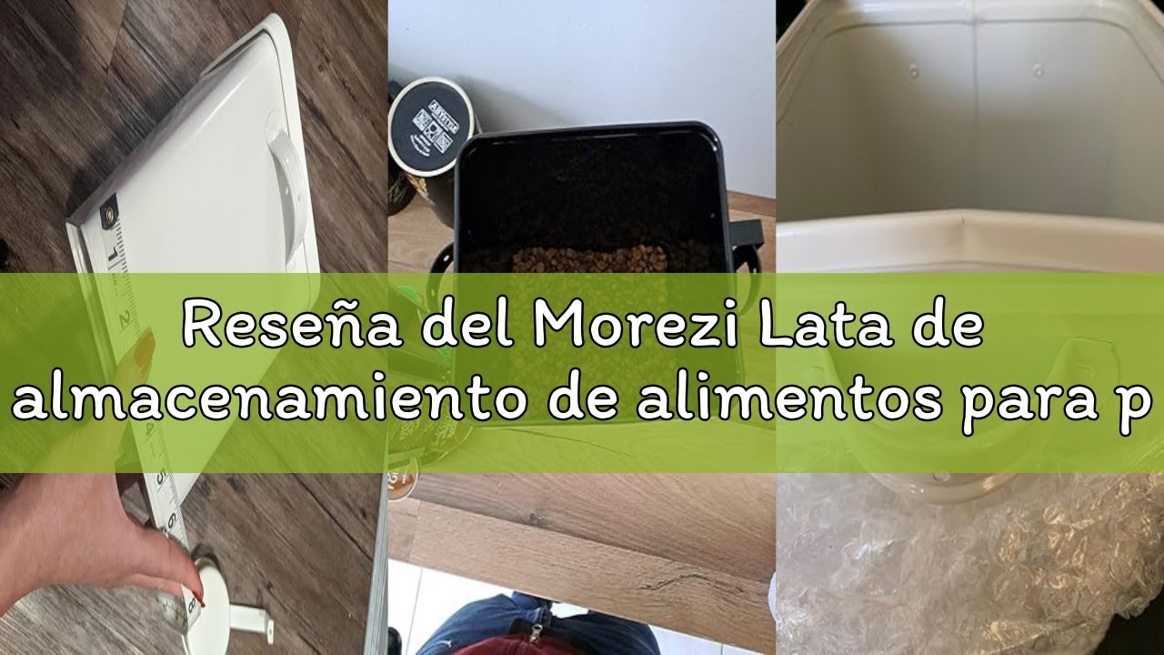 Reseña del Morezi Lata de almacenamiento de alimentos para perros, con tapa y cuchara, Recipiente de