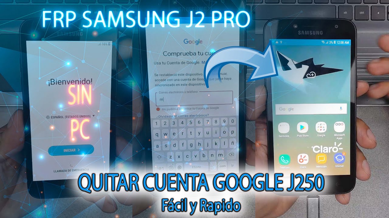 FRP J2 PRO METODO ACTUALIZADO como QUITAR CUENTA GOOGLE J250 sin PC
