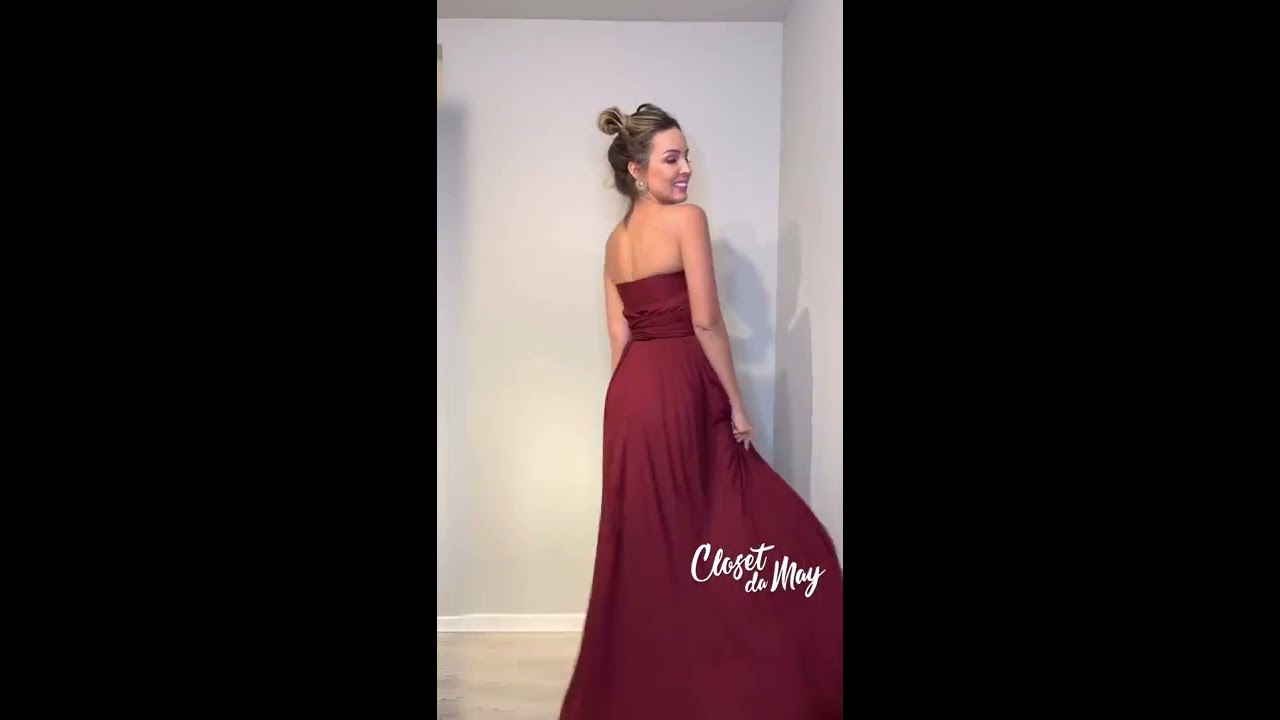 Vestido de festa de muitas formas de usar - Infinita formas - Closet da May