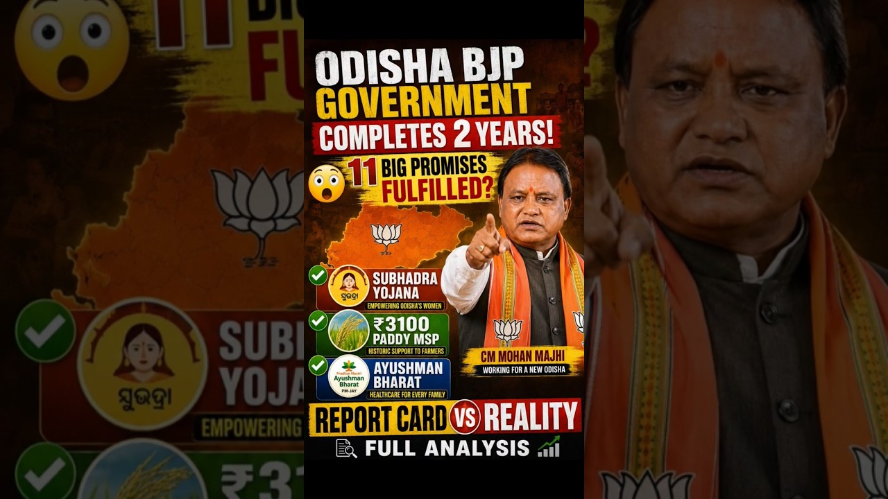 🚨 Odisha 2 Saal Mein Kitna Badla? Mohan Majhi Ka Report Card 😱 #shorts #odisha #mohanmajhisarkar