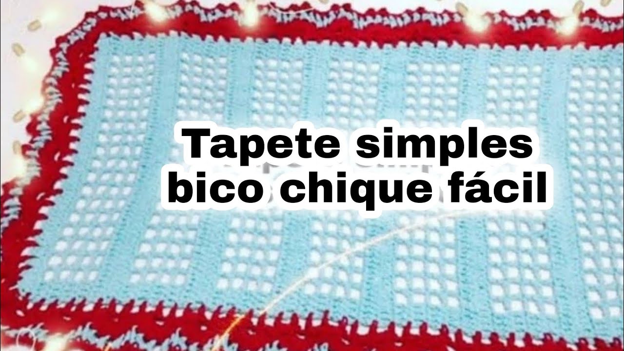Como fazer tapete de croch&ecirc; retangular simples # F&aacute;cil Croch&ecirc; F&aacute;cil