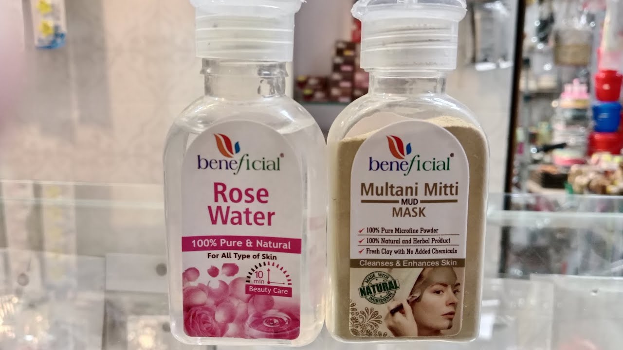 Rose water with multani mitti