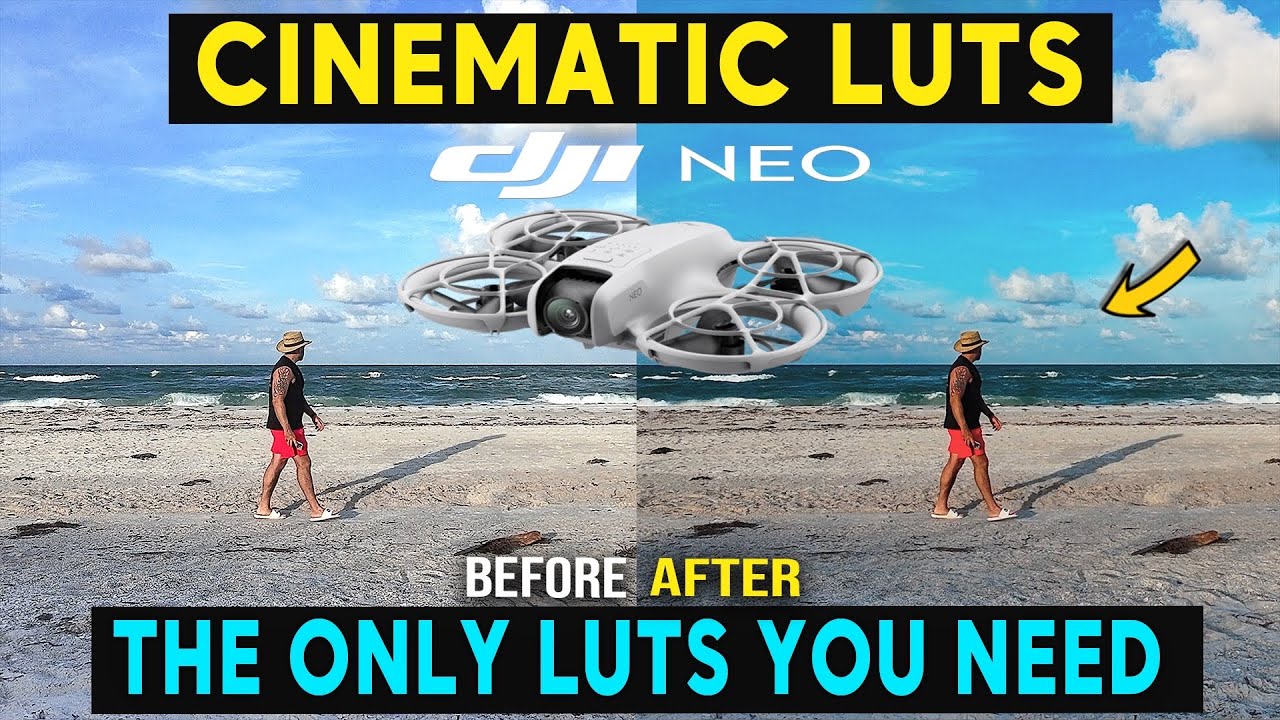 DJI NEO Cinematic LUTS - COLOUR GRADE IN SECONDS!