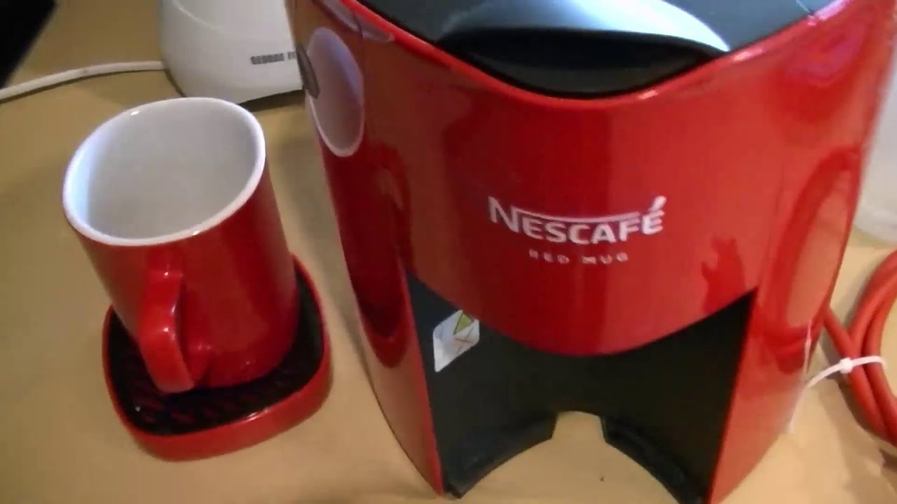Food Time - Cleaning, Setting Up & Trying Out My Nescafe Red Mug Coffee Machine