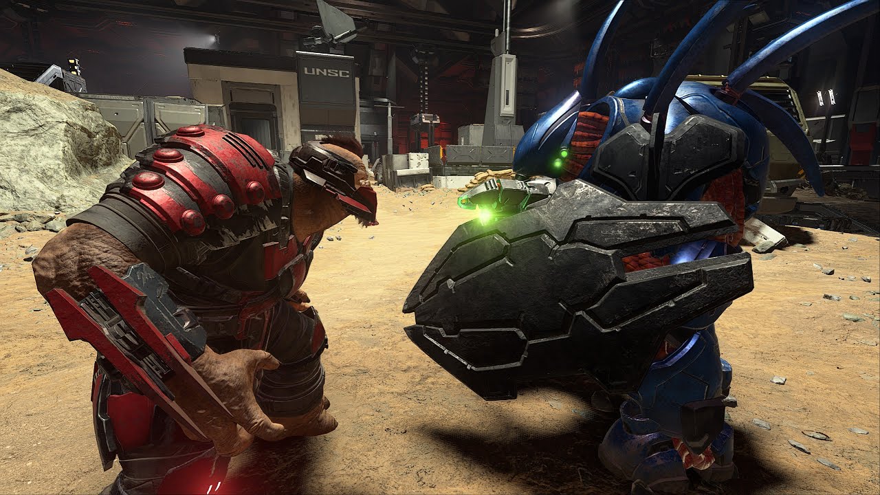 Halo Infinite AI Battle - Brute Berserkers vs Hunters