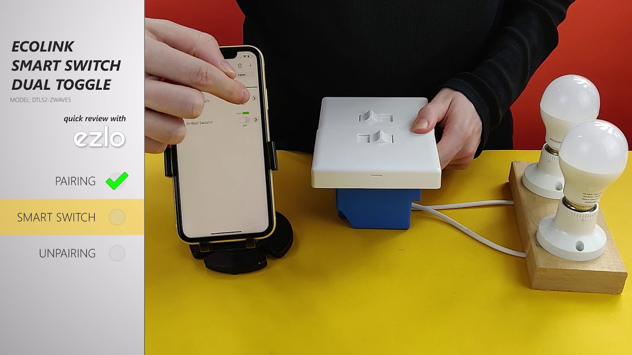 How to pair Ecolink Smart Switch Dual Toggle DTLS2-ZWAVE5 with Ezlo