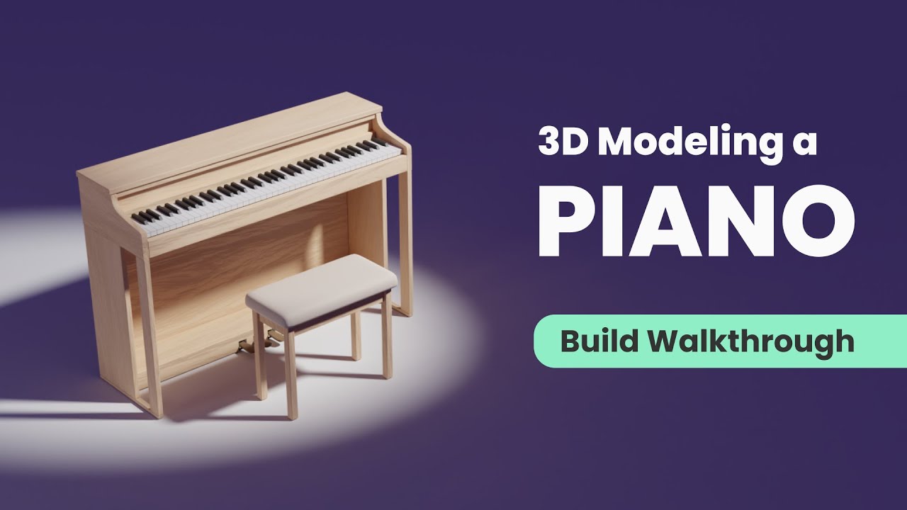 3D Modeling a Piano in Blender - Walkthrough Speed Build