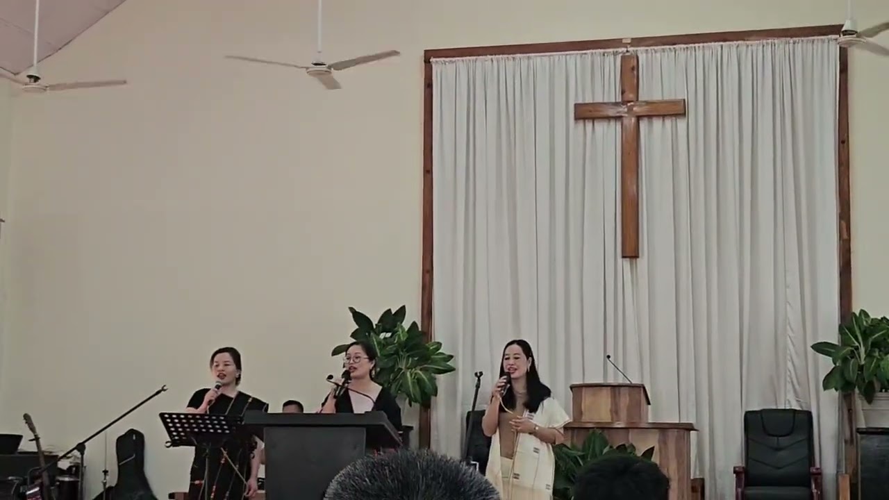 Mom and friends performing in Church (We are women of faith cover).