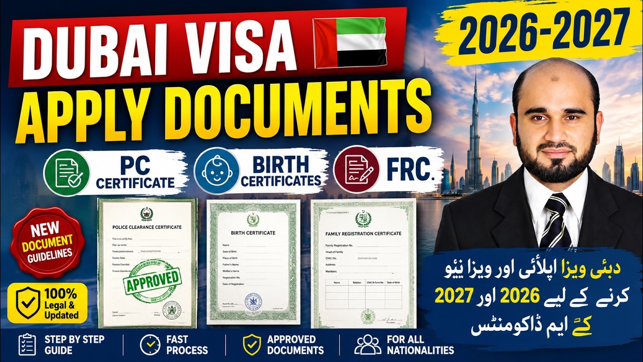 Dubai Visa Required Documents 2026&ndash;2027 | PCC, Birth Certificate & FRC Complete Guide
