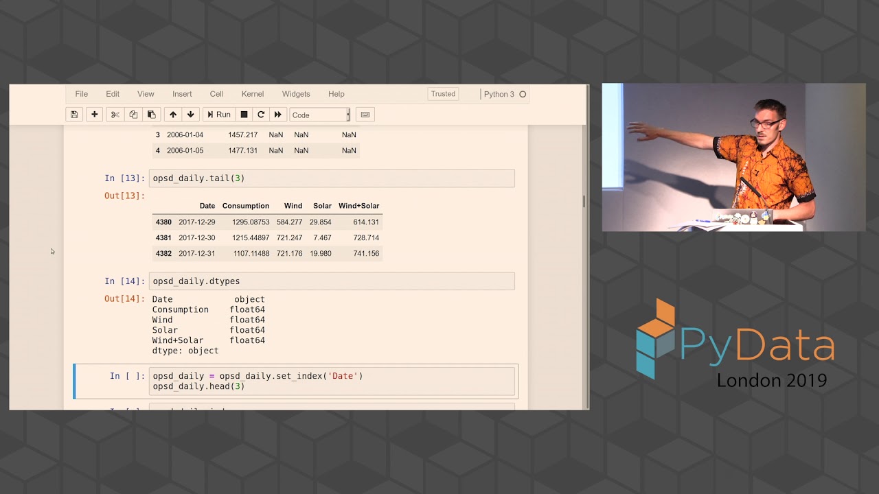 Ian Ozsvald: A gentle introduction to Pandas timeseries and Seaborn | PyData London 2019