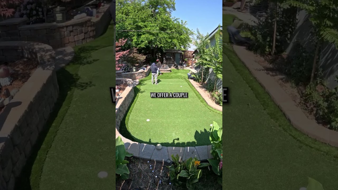 Installing an artificial putting green lets you practice your short game and improve your golf score