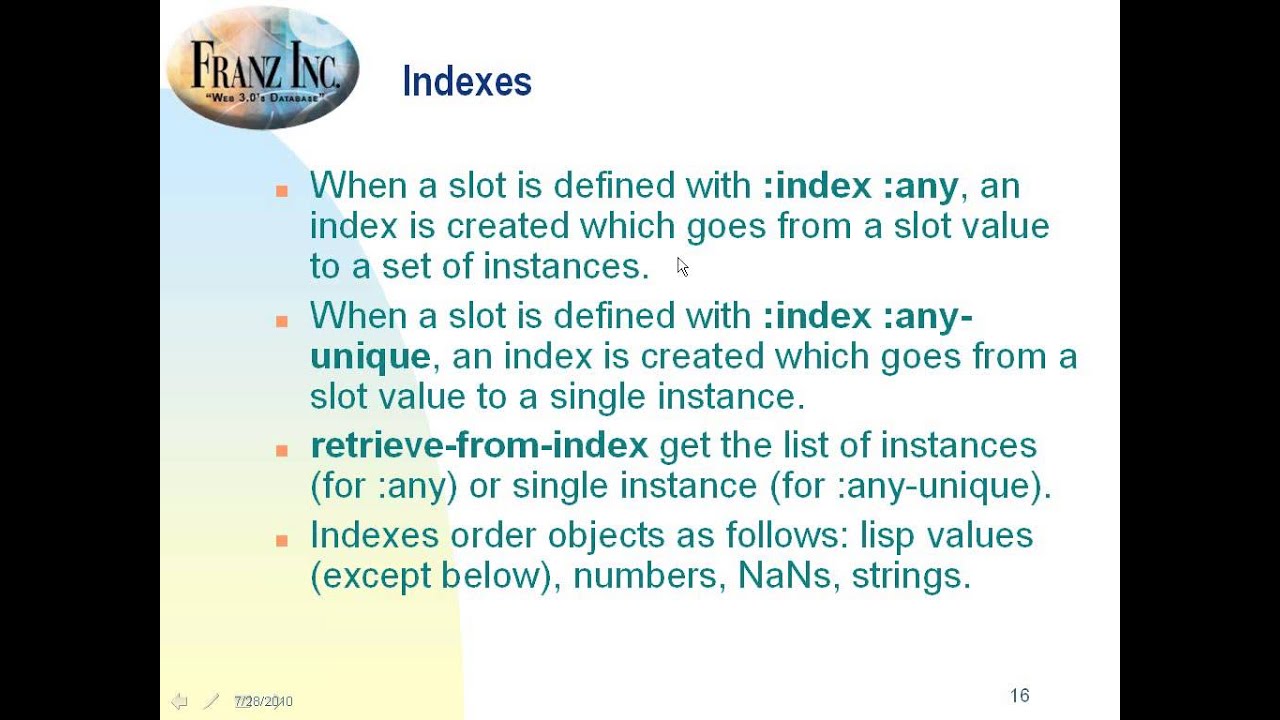 AllegroCache, An Introduction to Object Persistence in Lisp
