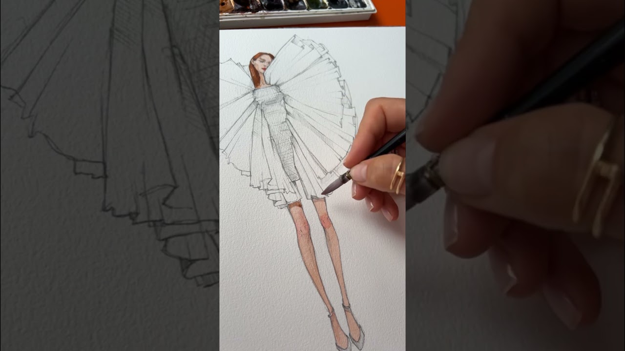 The process of creating details 🙂 #fashionillustration #kagalovska #watercolor #art_inside #drawing