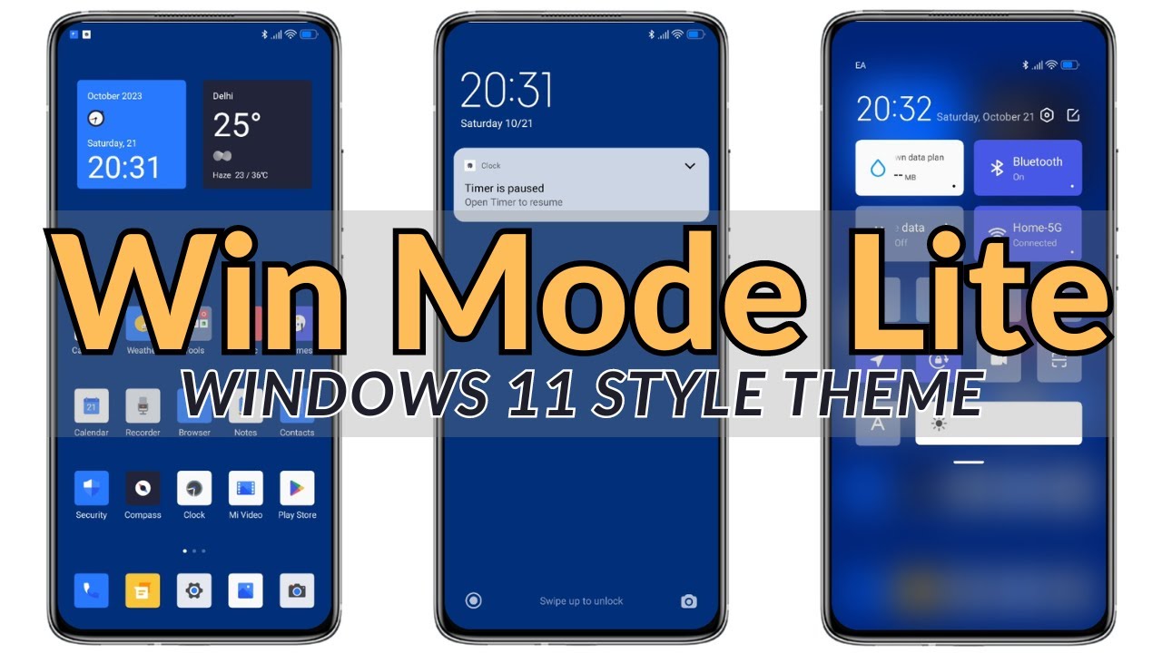 Windows 11 style MIUI theme - Win Mode Lite
