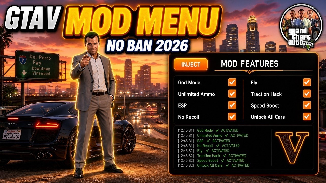 Best FiveM Mod Menu 2026 - NO BAN | Traction Hack + Speed Boost + Unlock All Cars!